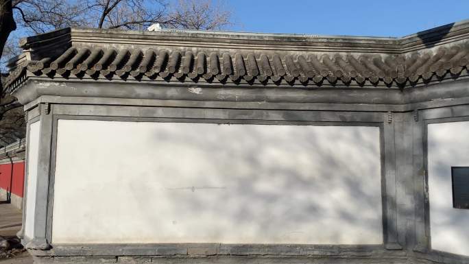 牌坊 北京 古建筑 老树 国子监 树影