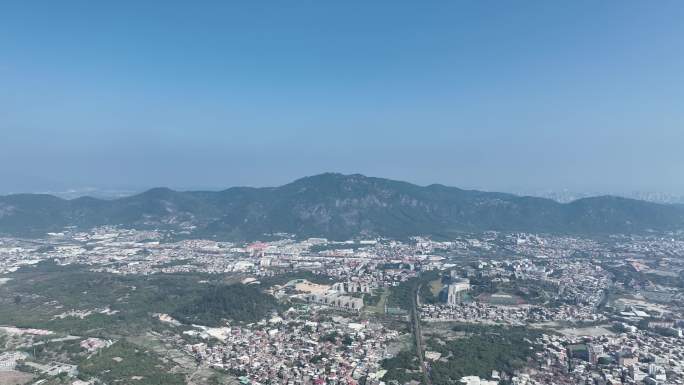 泉州清源山脉大景航拍山峰远景泉州郊区大景