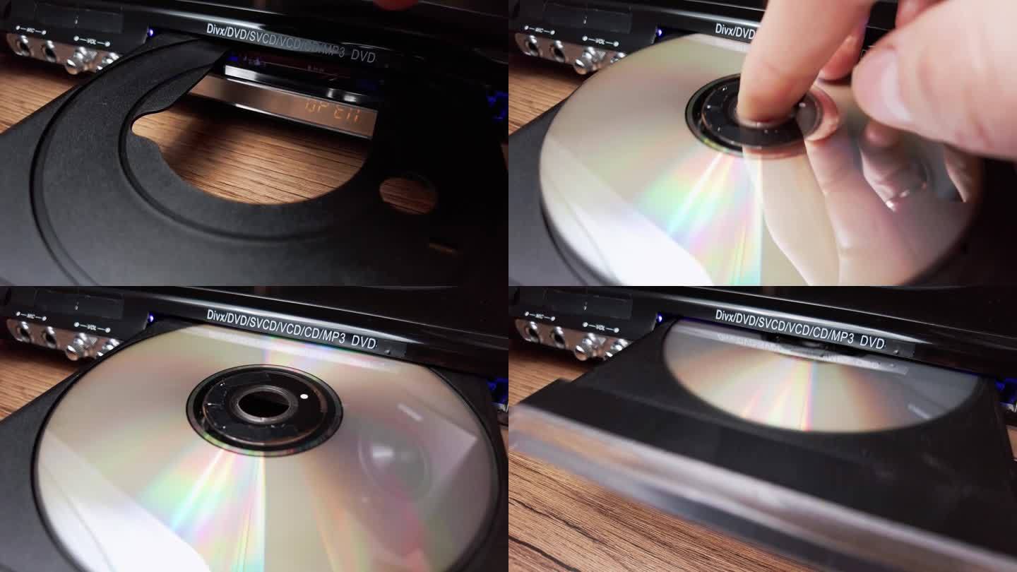 将光盘装入CD播放机