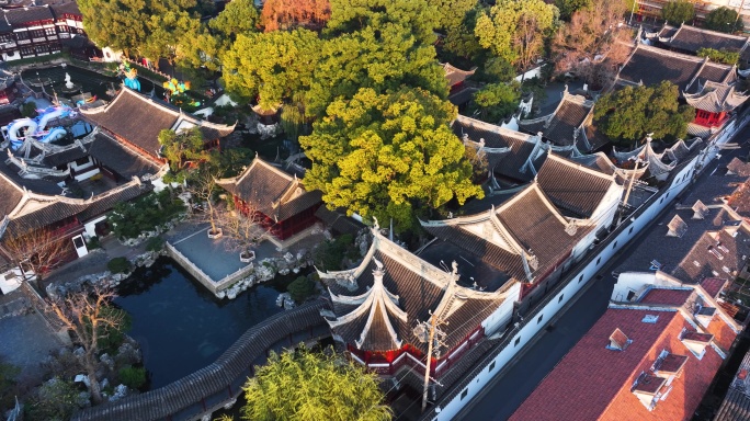 5K 上海豫园 城隍庙航拍
