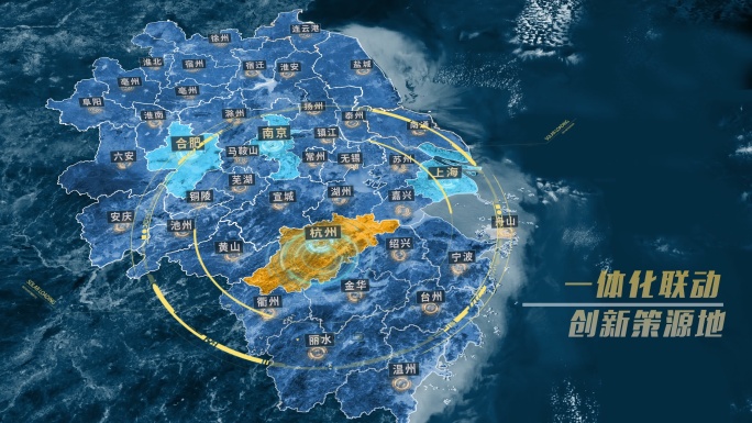 长三角地图申苏浙上海浙江安徽苏州辐射地图