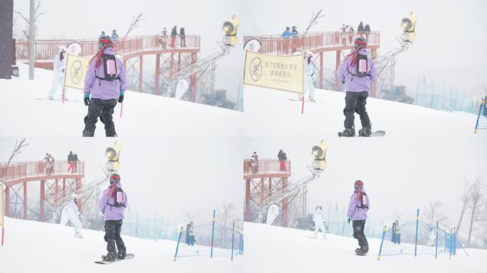 4k120帧长白山万达滑雪场滑雪