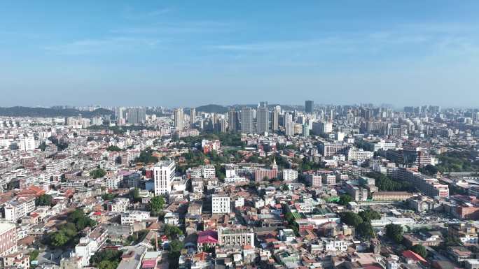 泉州承天寺航拍市区老城区鲤城区建筑风光