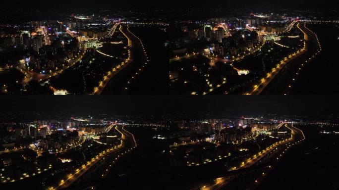 元谋县城高空夜景