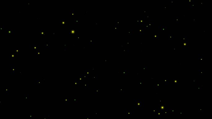 4k黄绿色萤火虫星光闪烁素材