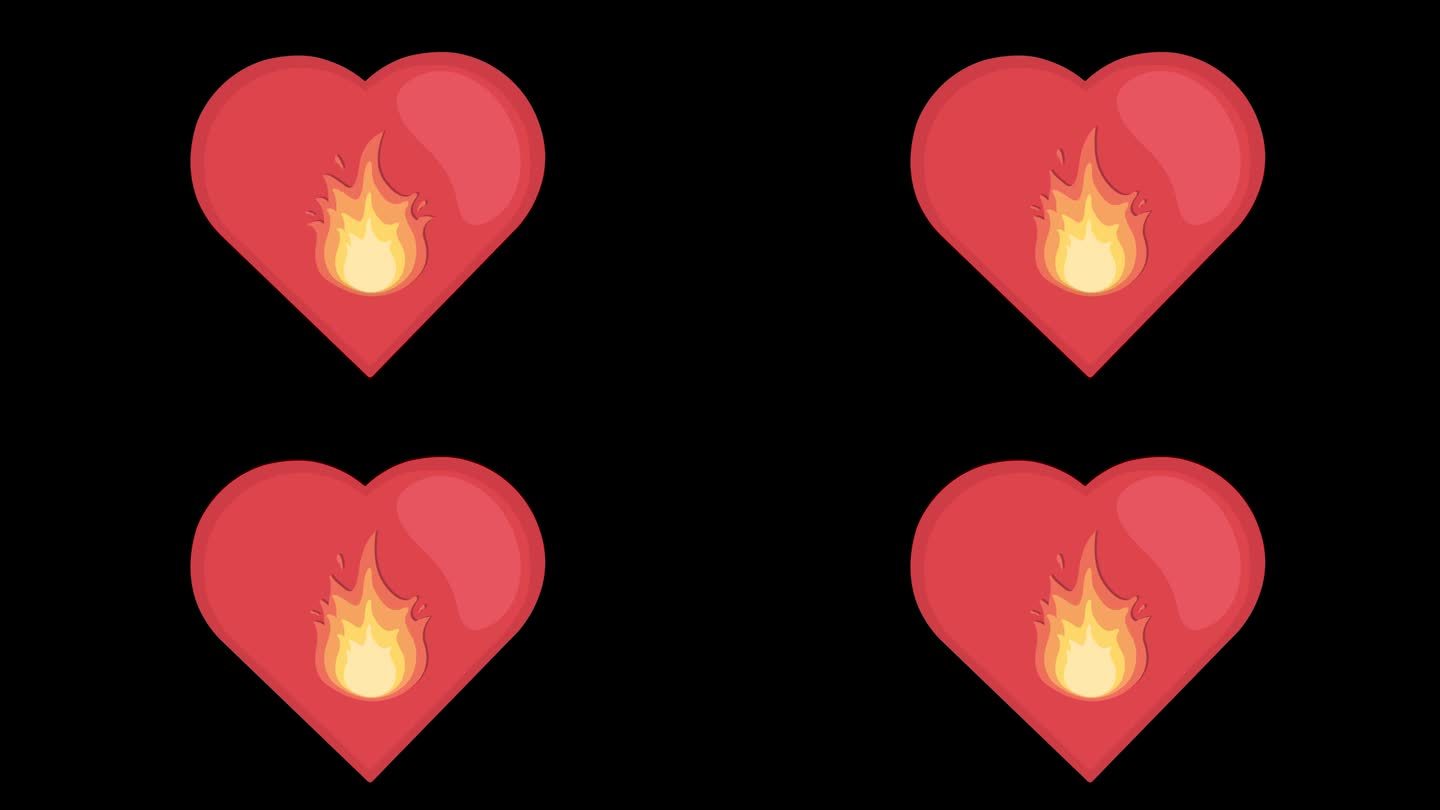 视频动画心火火焰热情洋溢的爱情理念
