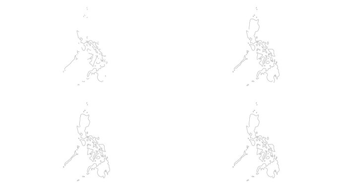 动画草图的菲律宾地图图标