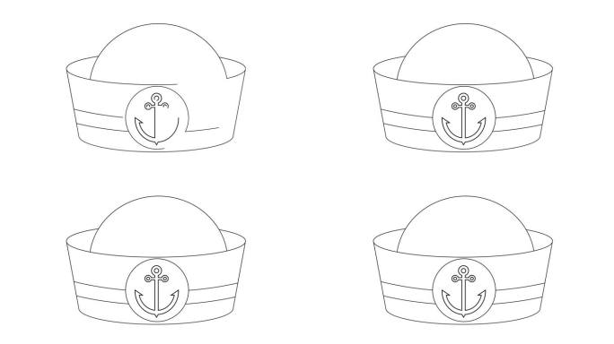 水手帽图标的动画草图