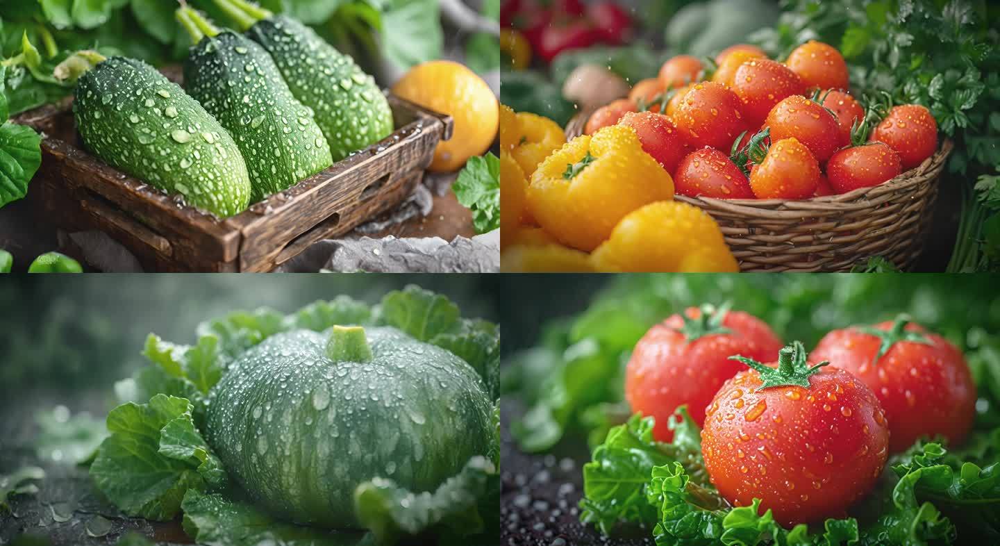 夏季新鲜蔬菜采摘农产品