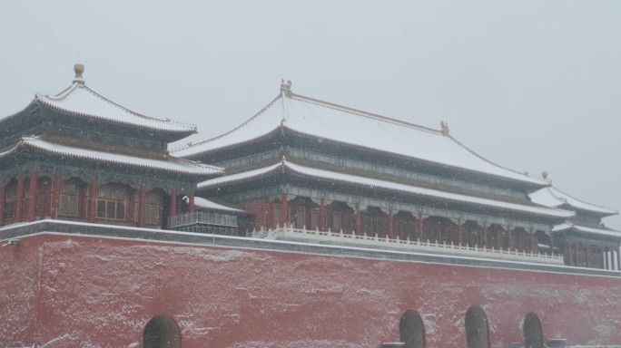 北京故宫紫禁城下雪雪景01