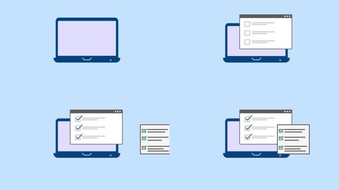 检查列表概念动画视频