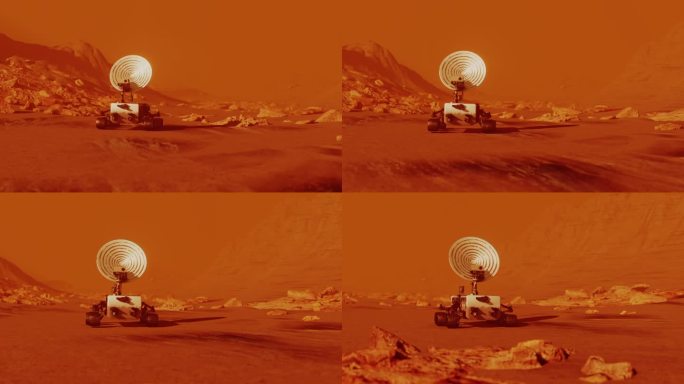 美国宇航局发射的火星漫游者探索火星红色星球表面
