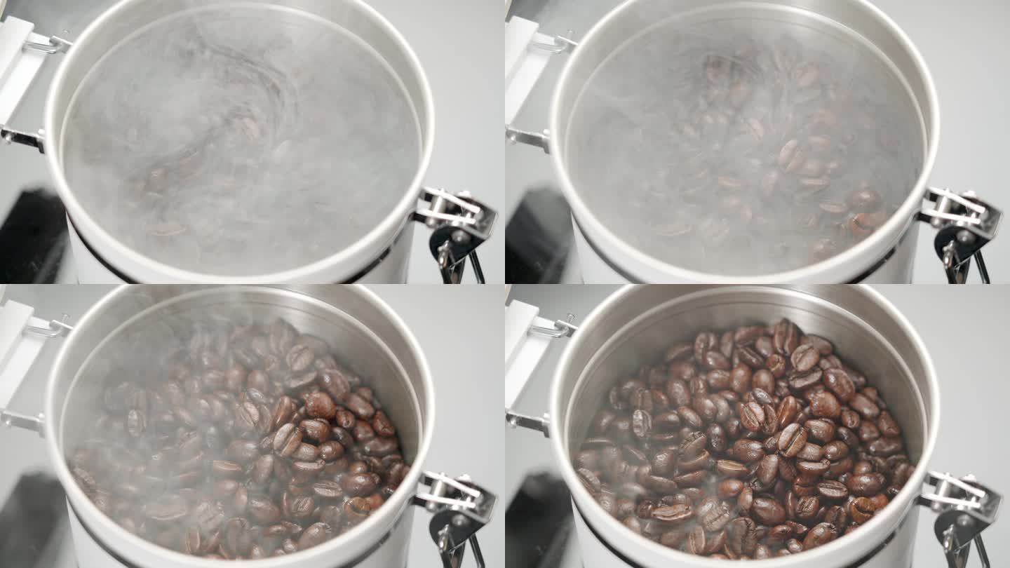 咖啡豆视频片段升格慢动作