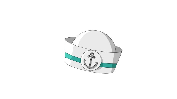 水手帽图标的动画视频