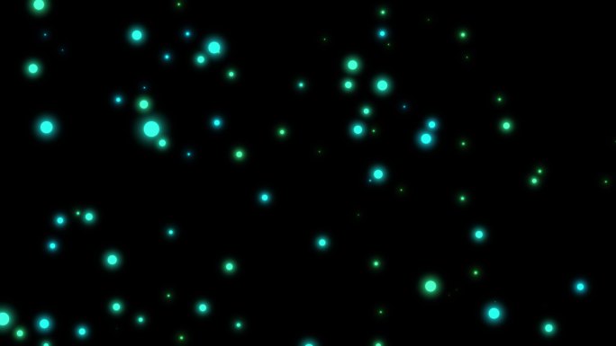 4k青绿色萤火虫发光无限循环