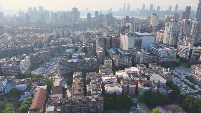 江西南昌东湖区城市地标航拍风景风光全景大