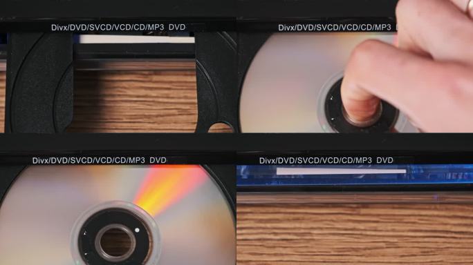光盘被插入DVD播放机