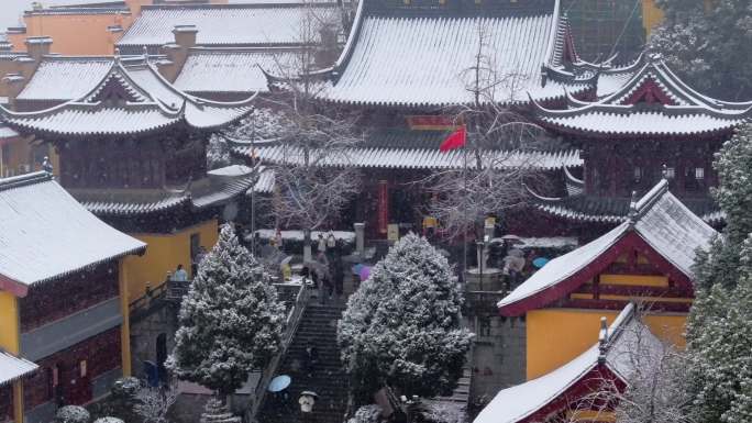 南京古鸡鸣寺雪景