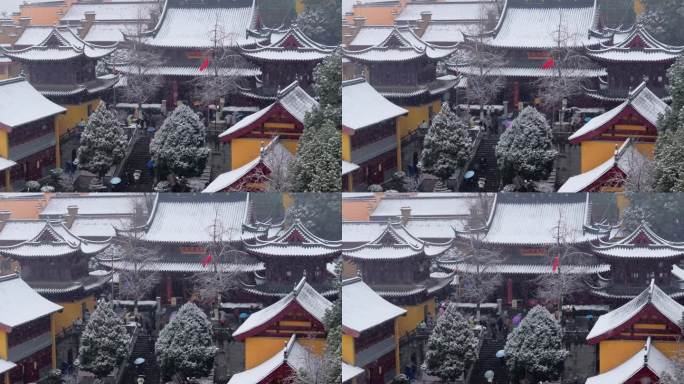 南京古鸡鸣寺雪景