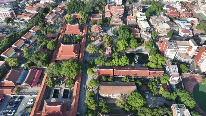 泉州承天寺航拍市区老城区鲤城区建筑风光