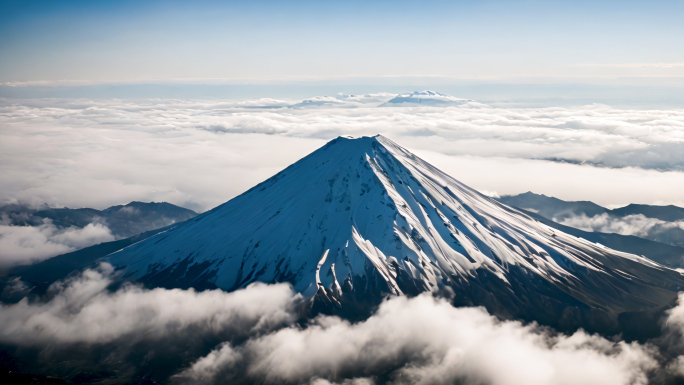 航拍日本富士山