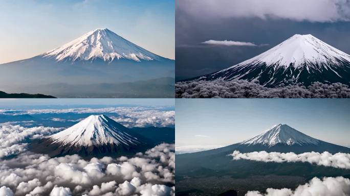 航拍日本富士山