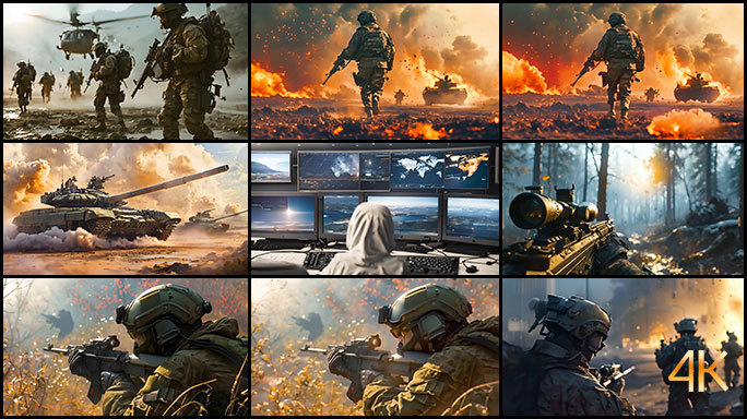 步兵联合作战 地面部队发动攻击 特种士兵