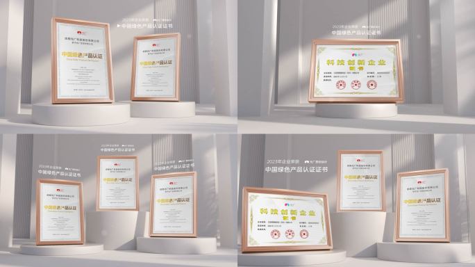 高端企业专利荣誉证书