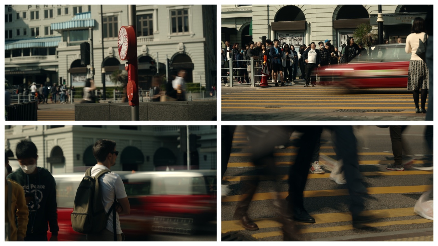 4k香港街头电影感 慢门 人来人往 脚步