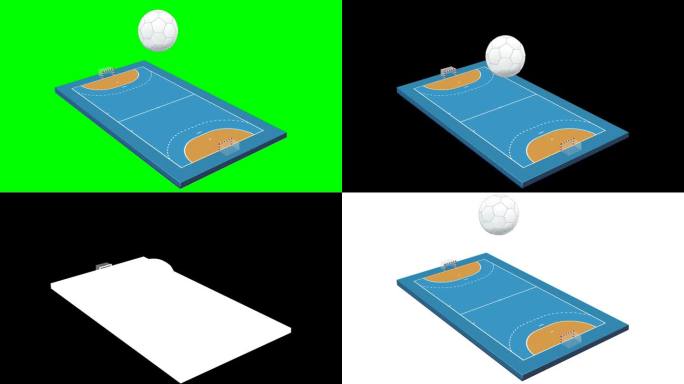 手球场地和回弹手球(截断)