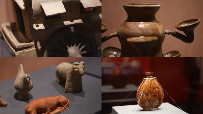 北魏时期陶器瓷器生活用品空镜一组