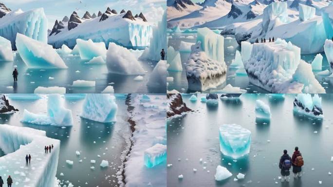 AI演绎北极冰川