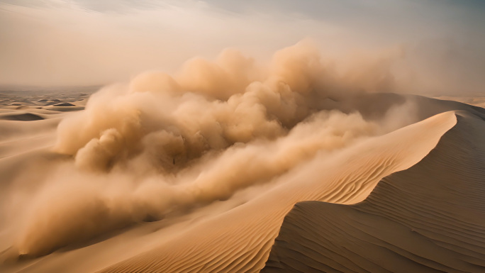 沙尘暴 沙漠 森林砍伐环境破坏荒漠化风沙