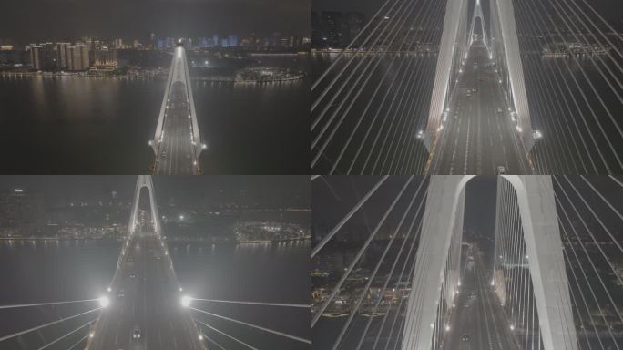 原视频夜晚穿过世纪大桥