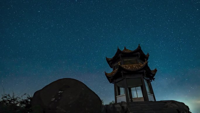 浏阳大围山七星岭星空延时