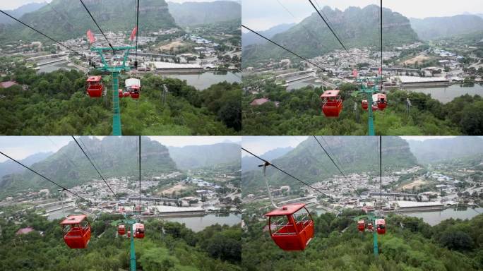 北京风景区旅游缆车视频素材