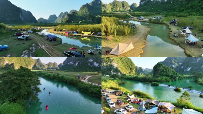 【4K】户外露营 划桨板