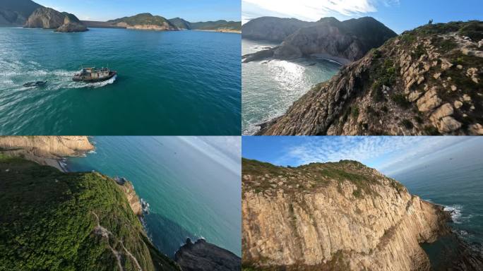破边洲fpv穿越机航拍香港西贡海岸无人机