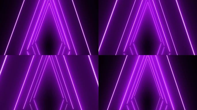 4K原创 紫色霓虹隧道