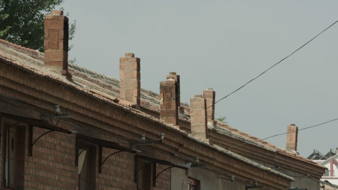 农村老房屋的屋顶