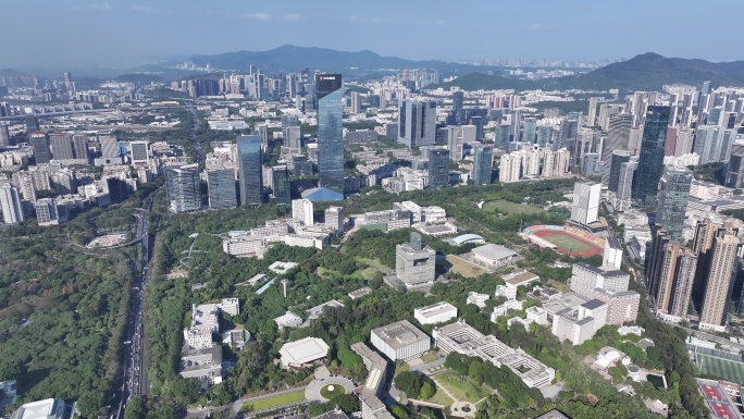 深圳南山区高新技术产业园大景航拍