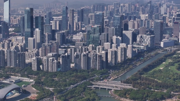 深圳南山区高新技术产业园大景航拍