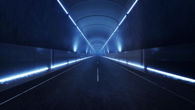 未来感隧道马路隧道穿梭背景舞台大屏开场