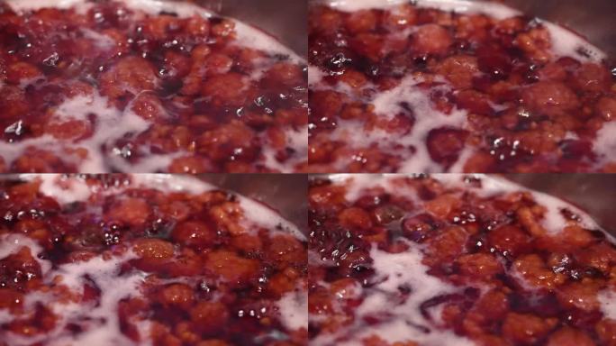 沸腾的树莓树莓美食甜品
