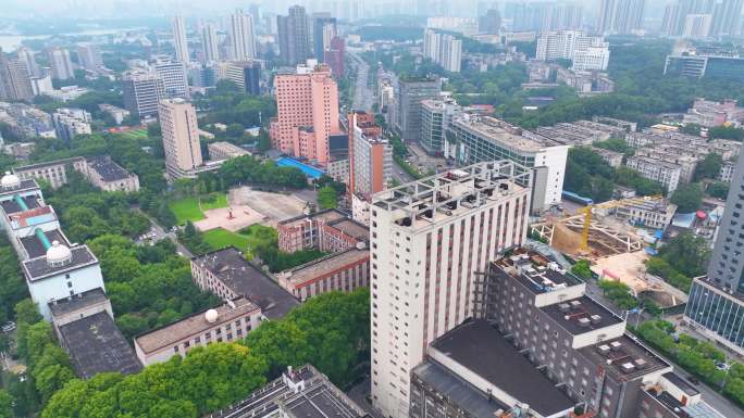 湖北武汉大学信息学部航拍校园高校学校风景