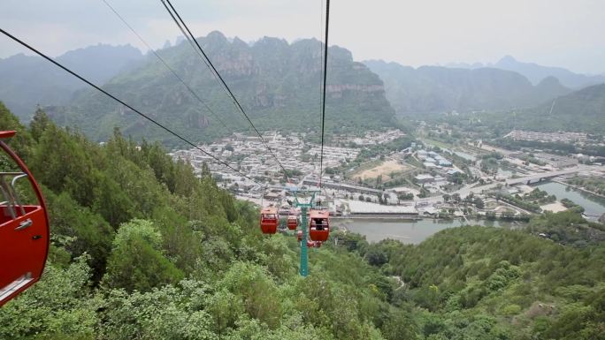 北京风景区旅游缆车视频素材