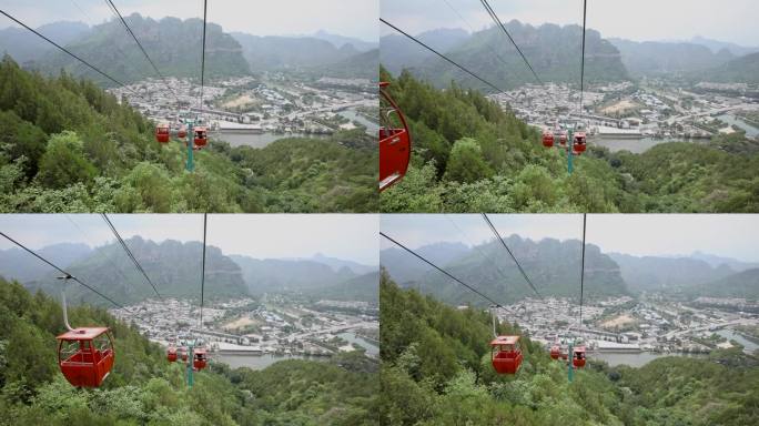 北京风景区旅游缆车视频素材