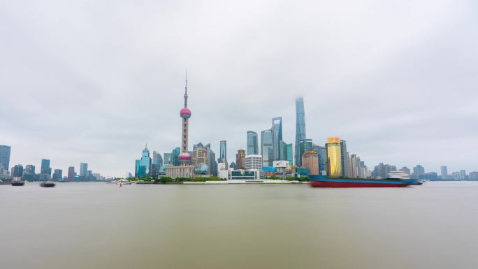 上海外滩建筑群中国城市建筑商务城市航拍2