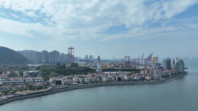 漳州港航拍招银港区港口厦门港厦门港口码头