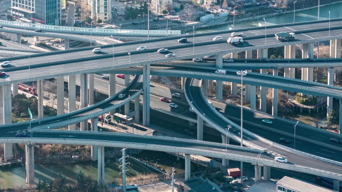 重庆路高架白天延时